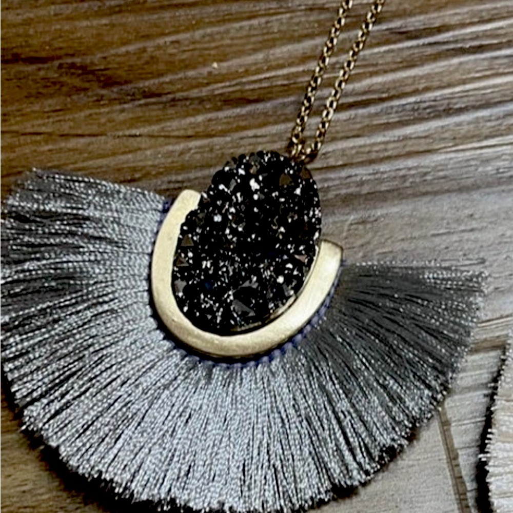 Elegant Silver Tassel Necklace